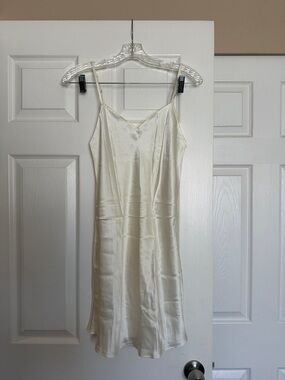 Intimissimi Ivory Silk Mini Dress XS